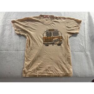 Vintage Vantage Boobs or Bust Graphic T-Shirt Tan Mens Large USA Made A18